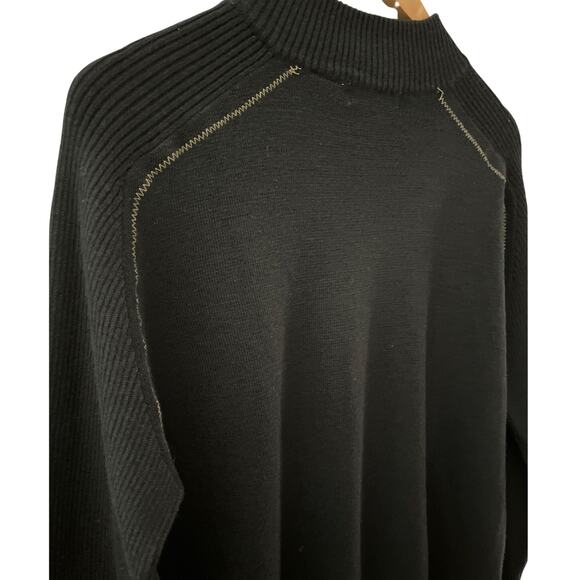 Wilke-Rodriguez Wool Blend Quarter Zip Soft Black Sweater Size Large - Picture 9 of 10